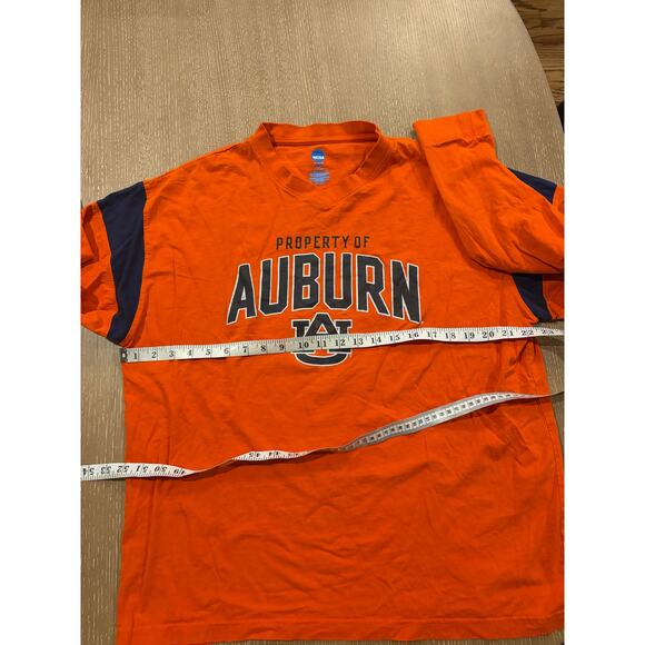 NCAA Auburn Tigers Long Sleeve AU Orange V Neck Cotton Size Large - Picture 4 of 5